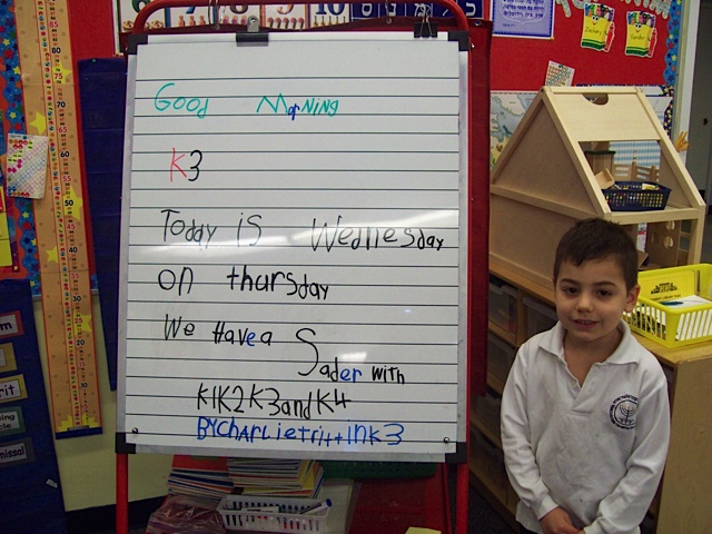 kindergarten white board