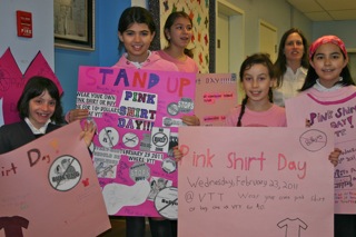 pink shirt
