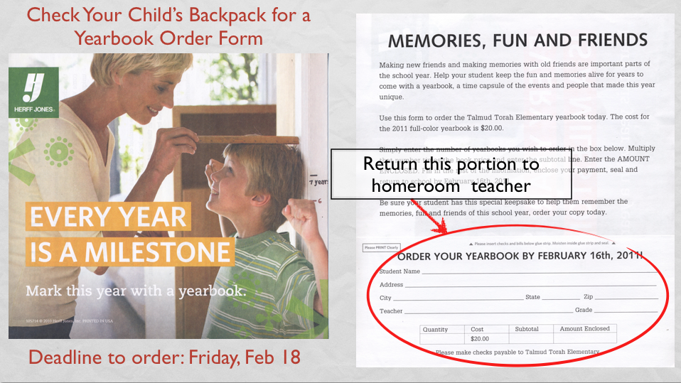 yearbook order